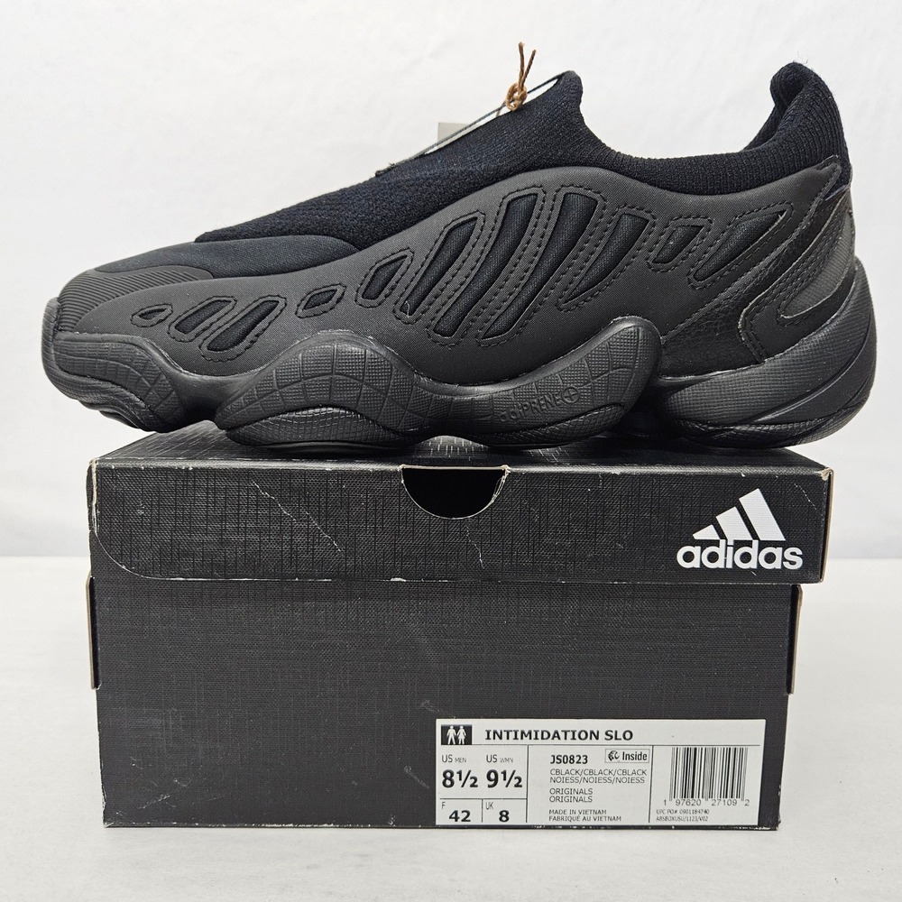Adidas Intimidation SLO Slip On Sneakers JS0823 Triple Black Mens Size 8.5